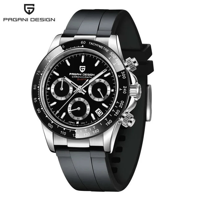 40mm novo v2 pagani design relógios de quartzo masculino safira retro cronógrafo aço inoxidável à prova dwaterproof água relógio masculino relogio masculino