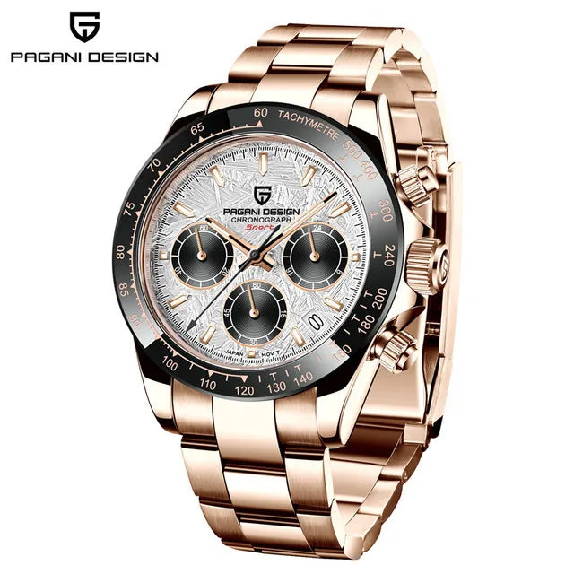 40mm novo v2 pagani design relógios de quartzo masculino safira retro cronógrafo aço inoxidável à prova dwaterproof água relógio masculino relogio masculino