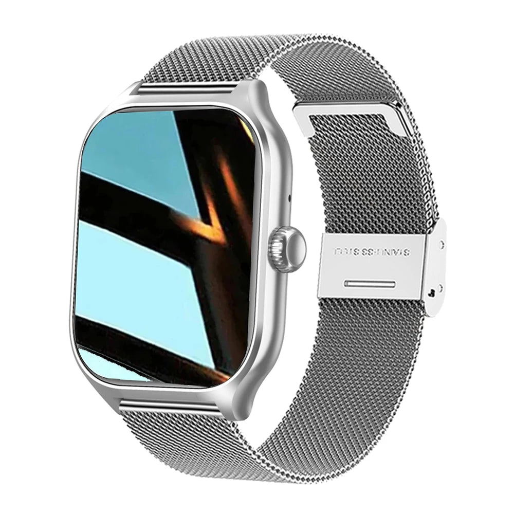 Relógio inteligente GTS para homens e mulheres, 1.77 tela sensível ao toque completa, relógio esportivo de fitness, telefone Android, smartwatch digital multidial