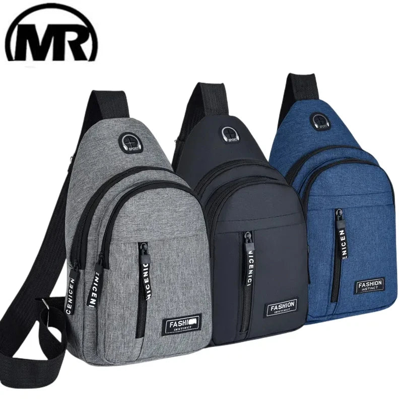 nova bolsa de peito multifuncional tendência da moda masculina oxford pano bolsa de ombro estilo coreano casual à prova ( DÁGUA ) 3cores disponível .