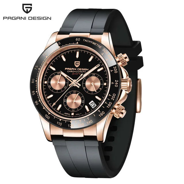 40mm novo v2 pagani design relógios de quartzo masculino safira retro cronógrafo aço inoxidável à prova dwaterproof água relógio masculino relogio masculino