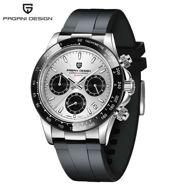 40mm novo v2 pagani design relógios de quartzo masculino safira retro cronógrafo aço inoxidável à prova dwaterproof água relógio masculino relogio masculino