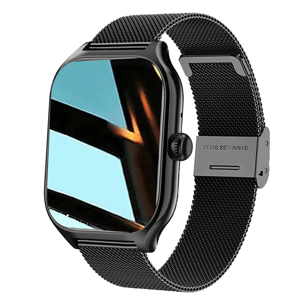 Relógio inteligente GTS para homens e mulheres, 1.77 tela sensível ao toque completa, relógio esportivo de fitness, telefone Android, smartwatch digital multidial