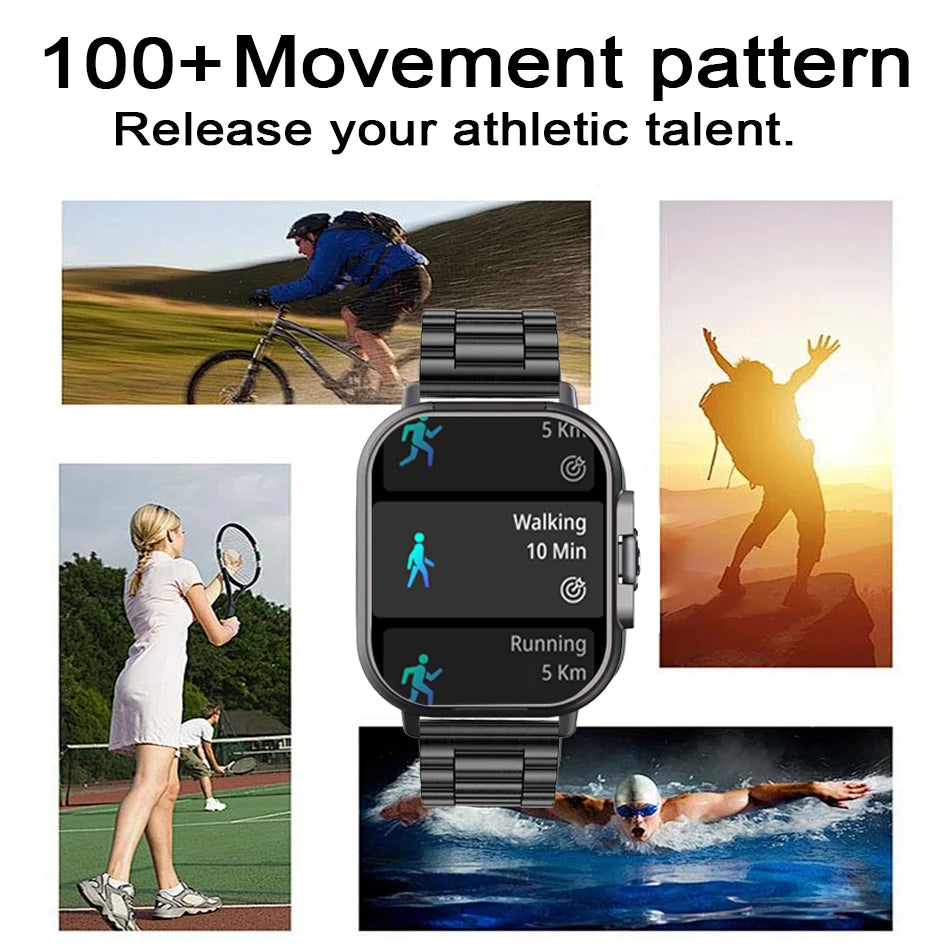 2024 relógio inteligente 2 em 1 com fone de ouvido smartwatch bluetooth chamada relógio masculino gps faixa monitor freqüência cardíaca jogar música smartwatch