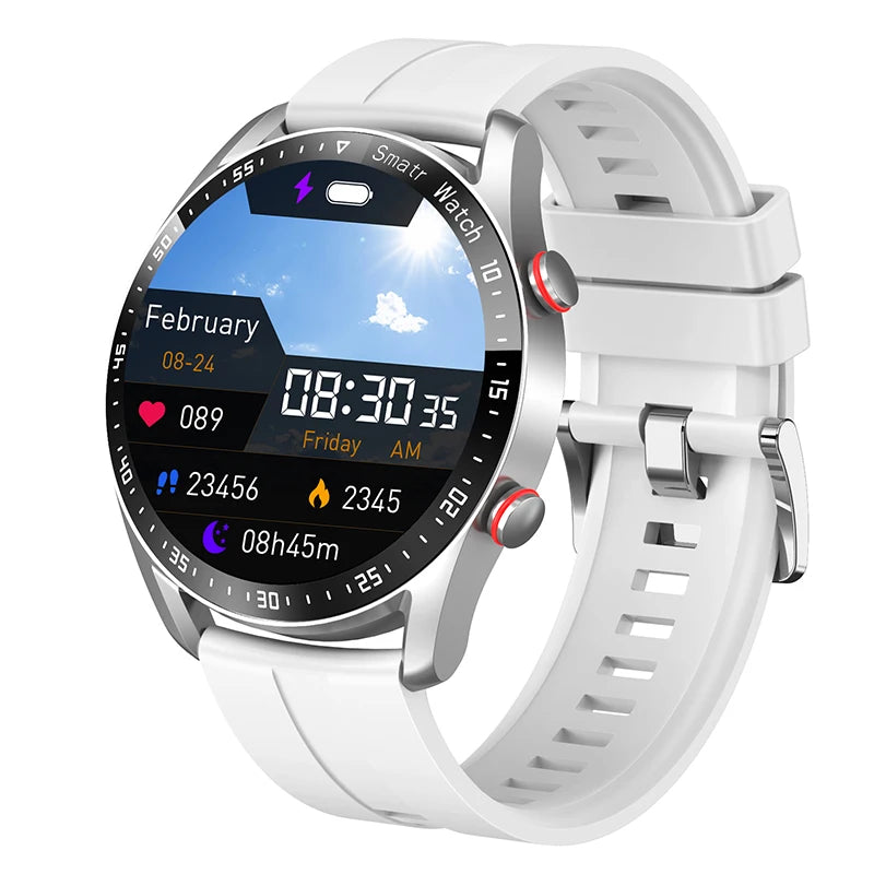 Bluetooth  Smart Watch para Homens 360x360 HD Display, Frequência Cardíaca, Rastreador de Fitness, ECG, PPG, Smartwatches de Negócios para Huawei, Novo,