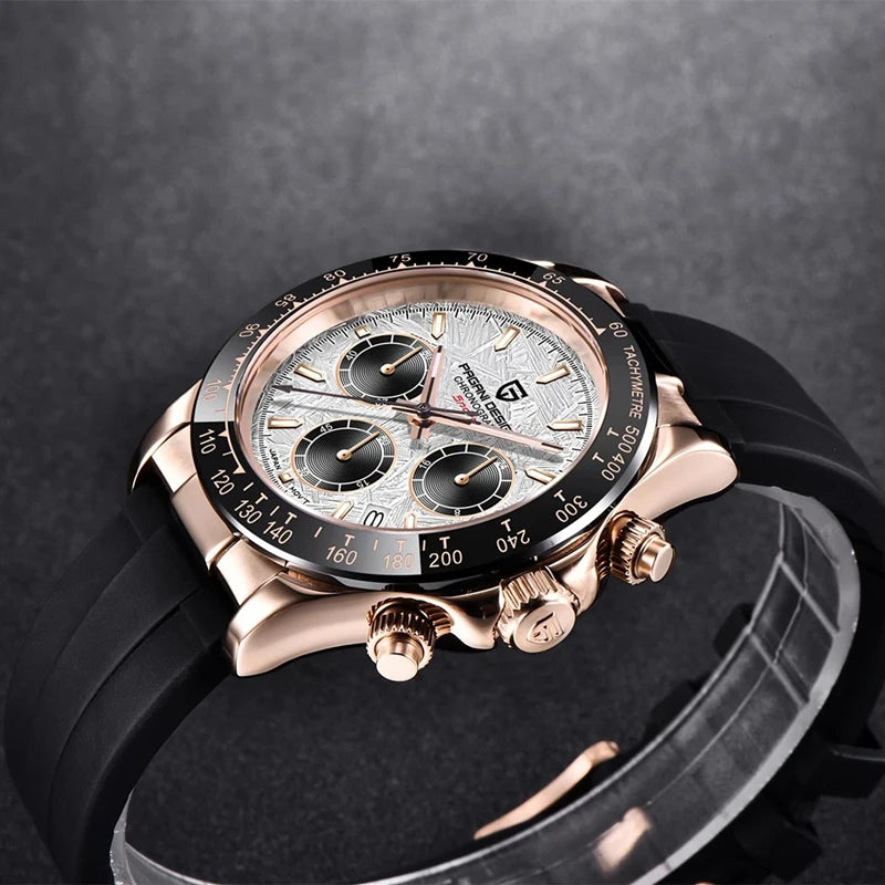 40mm novo v2 pagani design relógios de quartzo masculino safira retro cronógrafo aço inoxidável à prova dwaterproof água relógio masculino relogio masculino