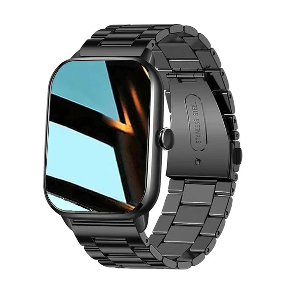 Relógio inteligente GTS para homens e mulheres, 1.77 tela sensível ao toque completa, relógio esportivo de fitness, telefone Android, smartwatch digital multidial