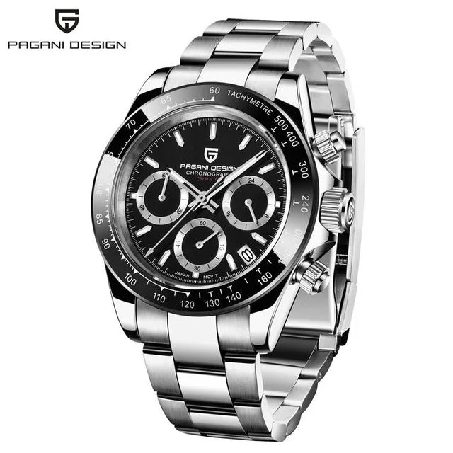 40mm novo v2 pagani design relógios de quartzo masculino safira retro cronógrafo aço inoxidável à prova dwaterproof água relógio masculino relogio masculino