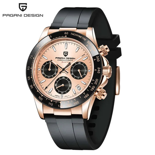 40mm novo v2 pagani design relógios de quartzo masculino safira retro cronógrafo aço inoxidável à prova dwaterproof água relógio masculino relogio masculino