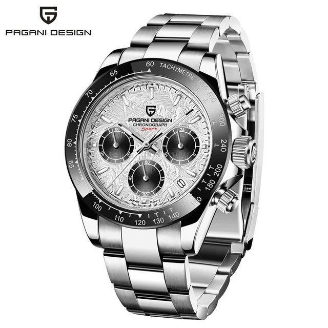 40mm novo v2 pagani design relógios de quartzo masculino safira retro cronógrafo aço inoxidável à prova dwaterproof água relógio masculino relogio masculino