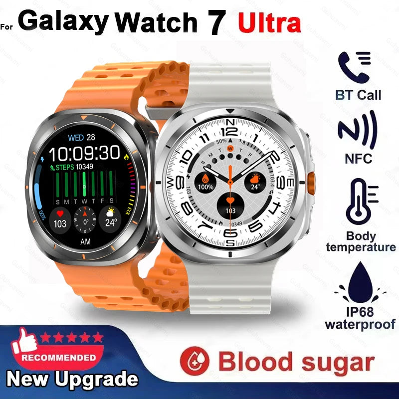 Novo relógio galaxy 7 ultra inteligente pulseira masculina 32gb memória gps trackr nfc hd tela de safira bluetooth chamada smartwatchs para samsung