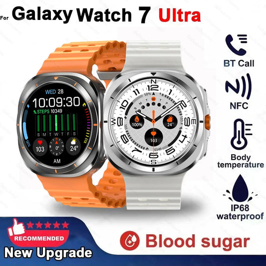 Novo relógio galaxy 7 ultra inteligente pulseira masculina 32gb memória gps trackr nfc hd tela de safira bluetooth chamada smartwatchs para samsung