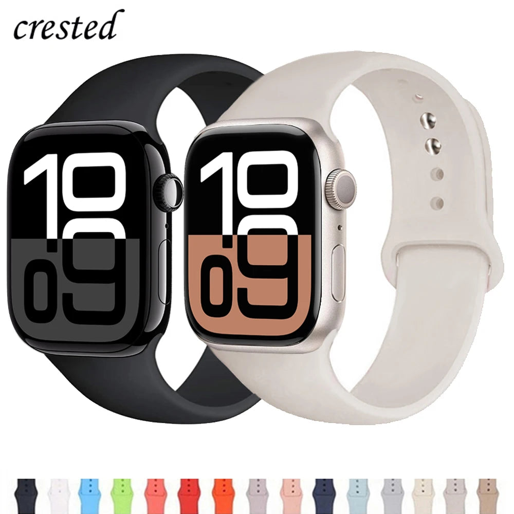 Pulseira de silicone para apple , pulseira esportiva watch série 10