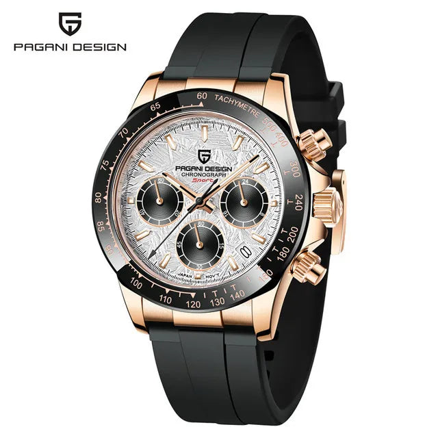 40mm novo v2 pagani design relógios de quartzo masculino safira retro cronógrafo aço inoxidável à prova dwaterproof água relógio masculino relogio masculino